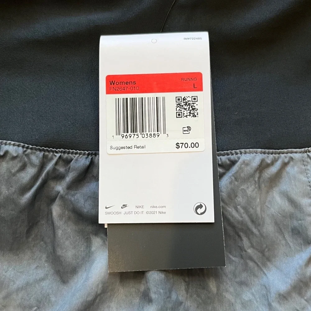 Nike Trail Womens Running‎ Shorts Grey Black FN2647-010 Size L NEW